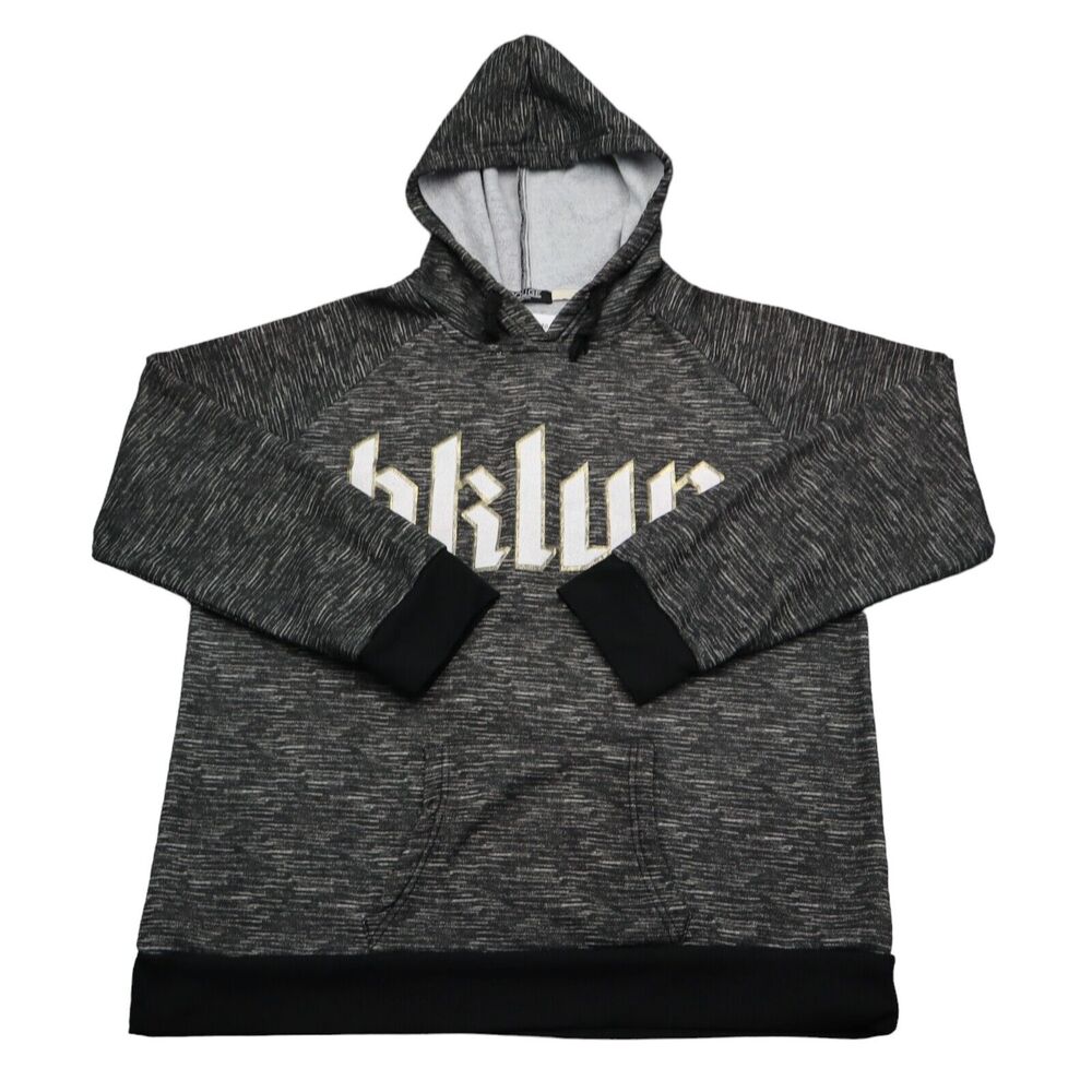 Rouge Collection Sweatshirt Womens 4X Gray Long Sleeve Graphic Print Hoodie
